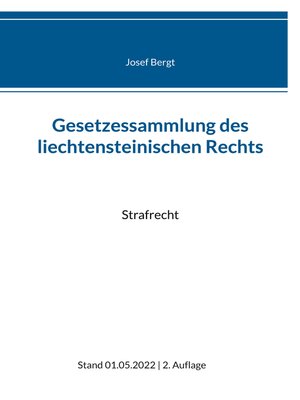 cover image of Gesetzessammlung des liechtensteinischen Rechts